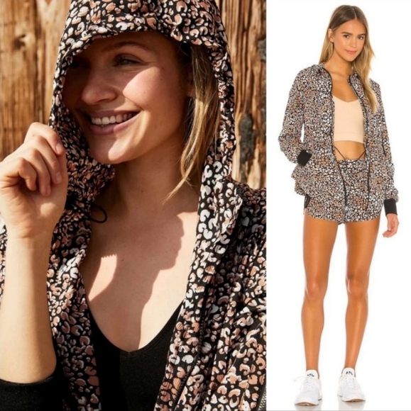 free people movement: run wild jacket - leopard print size S - Picture 5 of 7